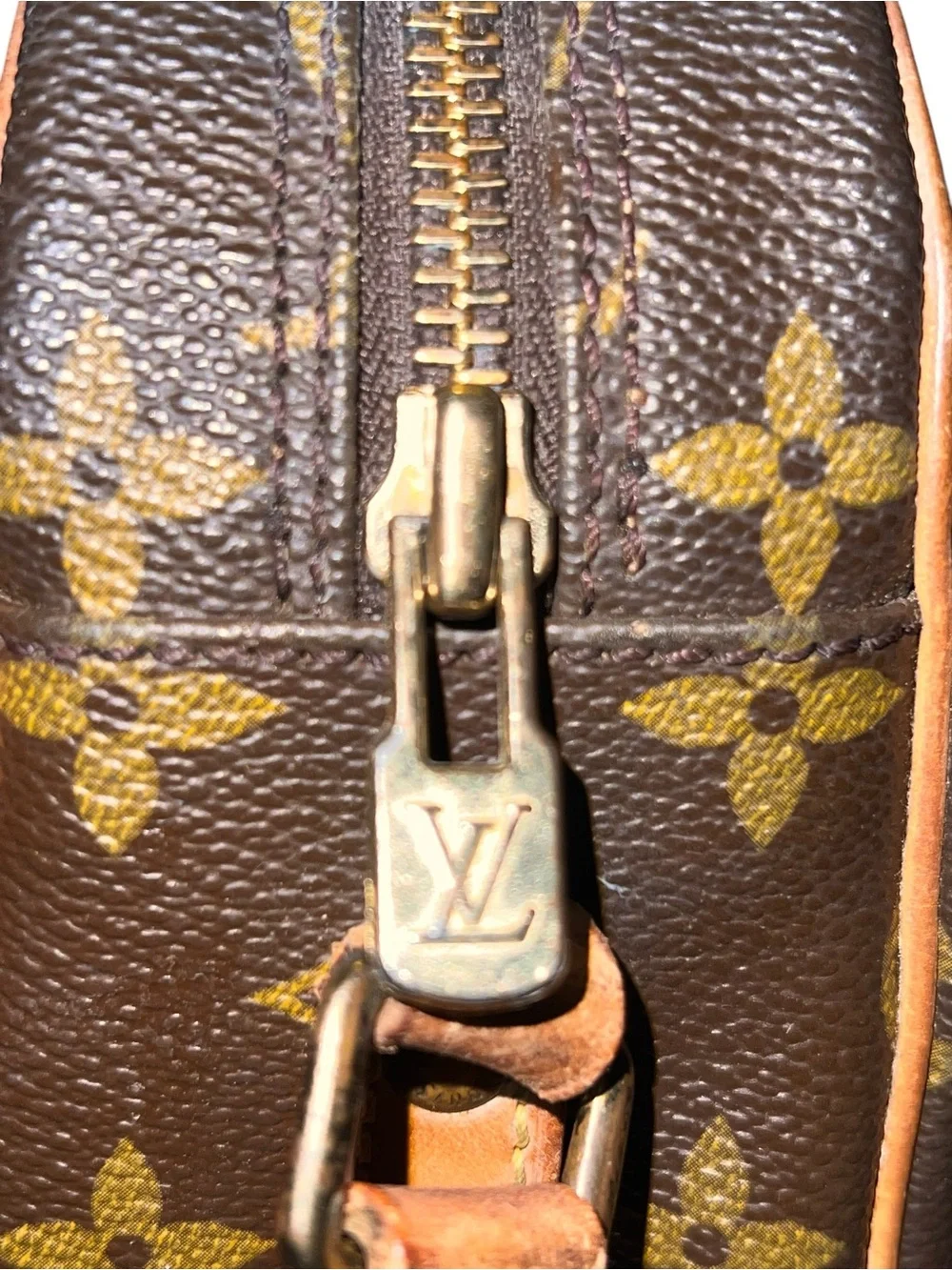 Louis Vuitton Brown and Tan Monogram Crossbody Bag